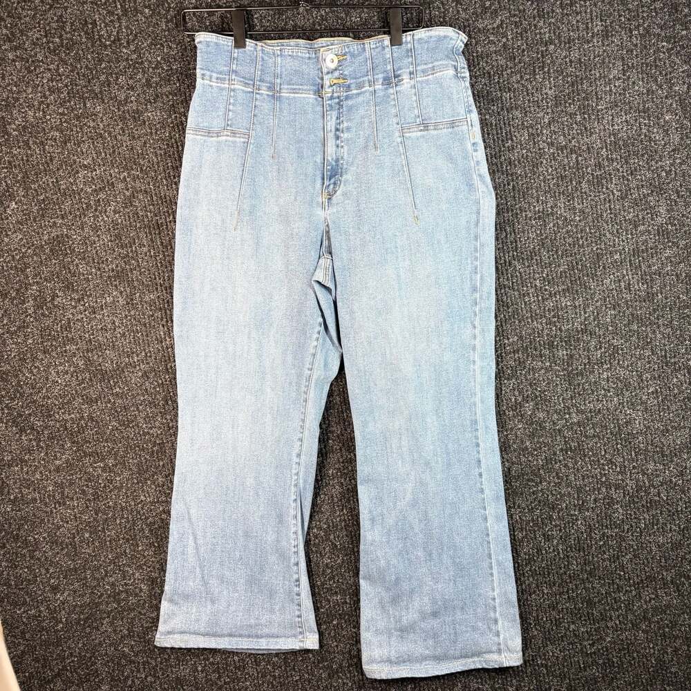 INC Denim High Rise Flare Jeans Light Wash